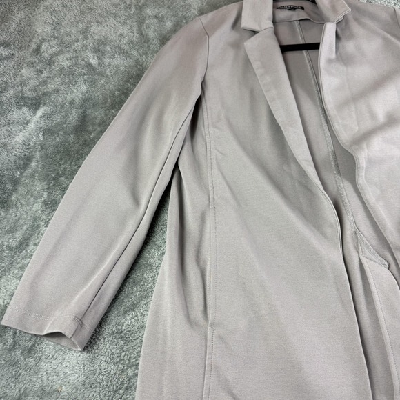 Eileen Fisher Blazer Womens XXS Gray Open Front Long Sleeve Lyocell Blend Jacket - Picture 6 of 12